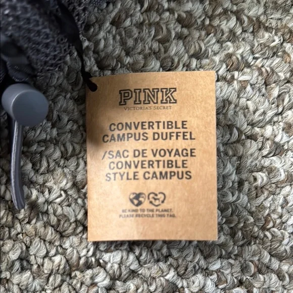 PINK Victoria's Secret Gray Convertible Campus Duffel Bag - Picture 6 of 6